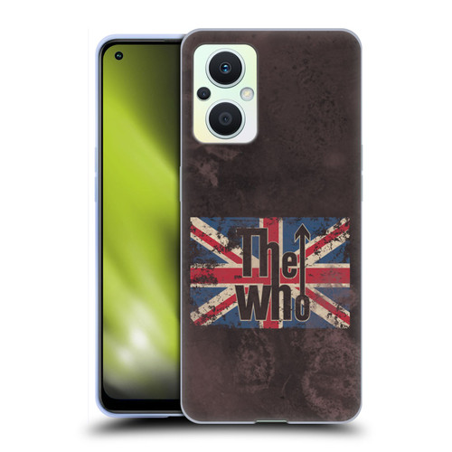 The Who Band Art Union Jack Distressed Look Soft Gel Case for OPPO Reno8 Lite