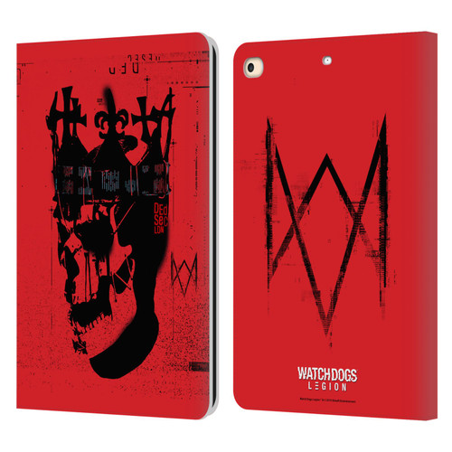 Watch Dogs Legion Street Art Ded Sec Skull Leather Book Wallet Case Cover For Apple iPad 9.7 2017 / iPad 9.7 2018