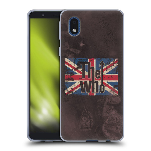 The Who Band Art Union Jack Distressed Look Soft Gel Case for Samsung Galaxy A01 Core (2020)