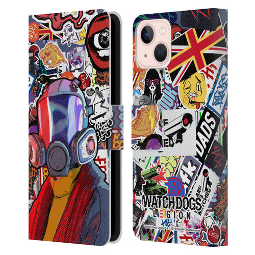 Watch Dogs Legion Street Art Granny Stickerbomb Leather Book Wallet Case Cover For Apple iPhone 13