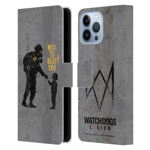 Watch Dogs Legion Street Art Nice To Beat You Leather Book Wallet Case Cover For Apple iPhone 13 Pro Max