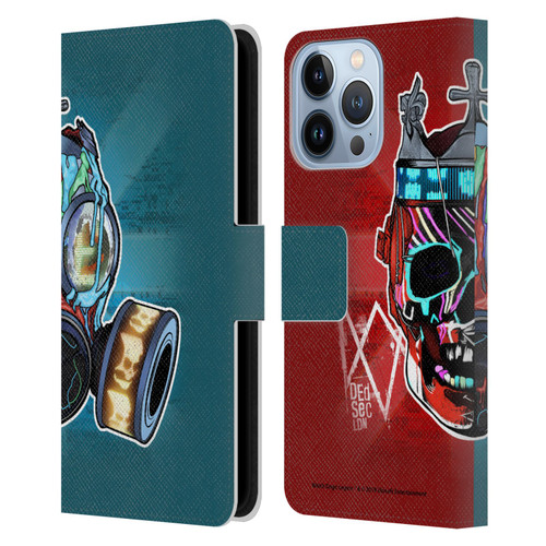 Watch Dogs Legion Street Art Flag Leather Book Wallet Case Cover For Apple iPhone 13 Pro