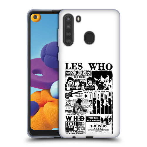 The Who Band Art Les Who Soft Gel Case for Samsung Galaxy A21 (2020)