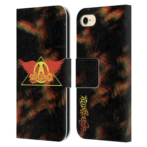 Aerosmith Classics Triangle Winged Leather Book Wallet Case Cover For Apple iPhone 7 / 8 / SE 2020 & 2022