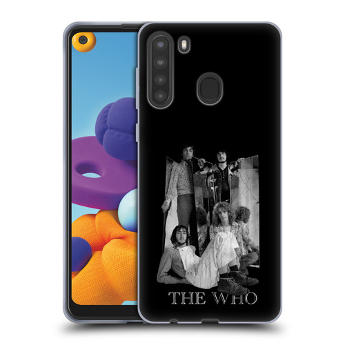 The Who Band Art Mirror Mono Distress Soft Gel Case for Samsung Galaxy A21 (2020)