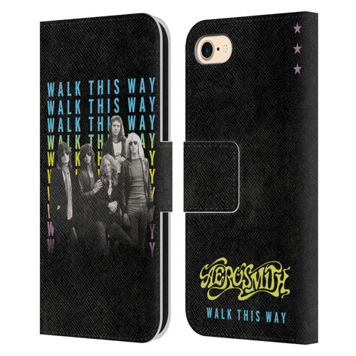 Aerosmith Classics Walk This Way Leather Book Wallet Case Cover For Apple iPhone 7 / 8 / SE 2020 & 2022