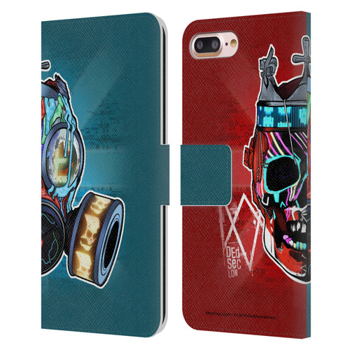 Watch Dogs Legion Street Art Flag Leather Book Wallet Case Cover For Apple iPhone 7 Plus / iPhone 8 Plus