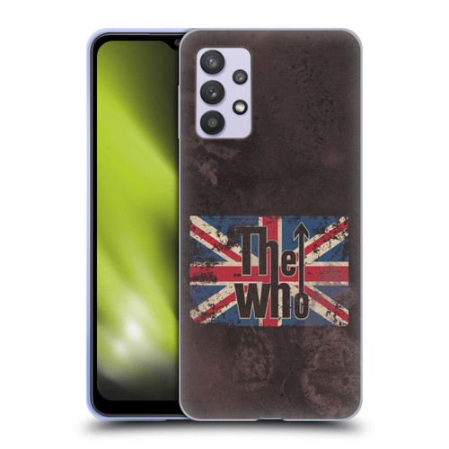 The Who Band Art Union Jack Distressed Look Soft Gel Case for Samsung Galaxy A32 5G / M32 5G (2021)