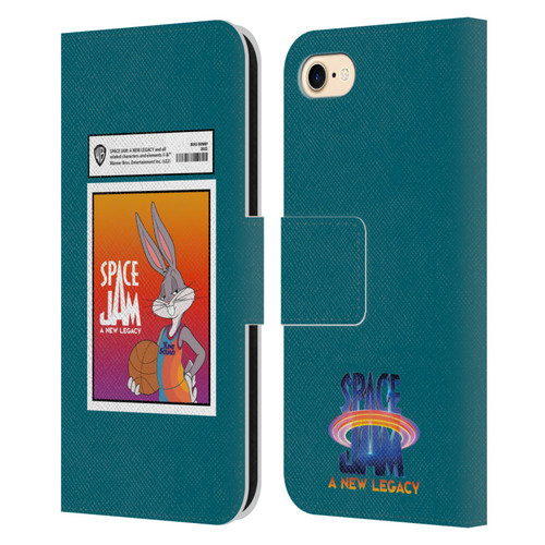 Space Jam: A New Legacy Graphics Bugs Bunny Card Leather Book Wallet Case Cover For Apple iPhone 7 / 8 / SE 2020 & 2022