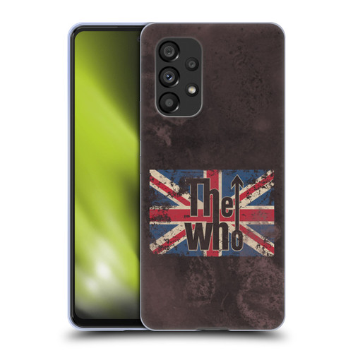 The Who Band Art Union Jack Distressed Look Soft Gel Case for Samsung Galaxy A53 5G (2022)