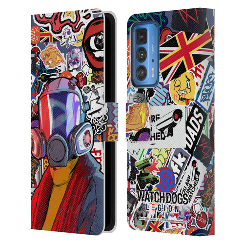 Watch Dogs Legion Street Art Granny Stickerbomb Leather Book Wallet Case Cover For Motorola Edge 20 Pro
