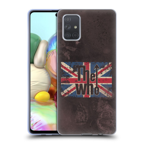 The Who Band Art Union Jack Distressed Look Soft Gel Case for Samsung Galaxy A71 (2019)