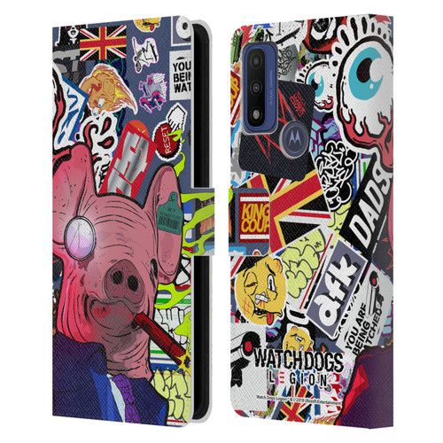 Watch Dogs Legion Street Art Winston Stickerbomb Leather Book Wallet Case Cover For Motorola G Pure