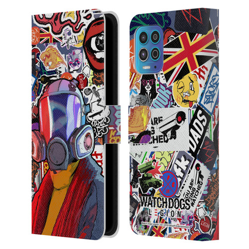 Watch Dogs Legion Street Art Granny Stickerbomb Leather Book Wallet Case Cover For Motorola Moto G100