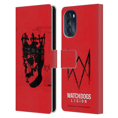 Watch Dogs Legion Street Art Ded Sec Skull Leather Book Wallet Case Cover For Motorola Moto G (2022)