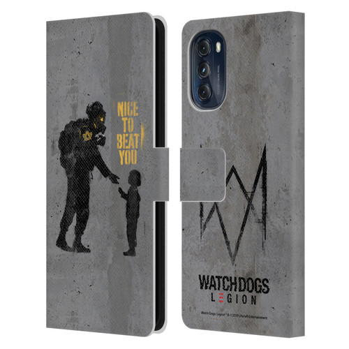 Watch Dogs Legion Street Art Nice To Beat You Leather Book Wallet Case Cover For Motorola Moto G (2022)