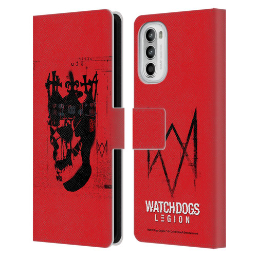 Watch Dogs Legion Street Art Ded Sec Skull Leather Book Wallet Case Cover For Motorola Moto G52