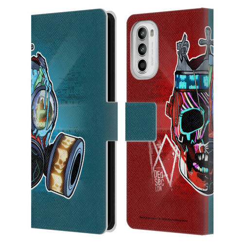 Watch Dogs Legion Street Art Flag Leather Book Wallet Case Cover For Motorola Moto G52