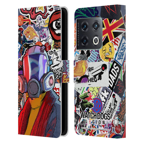 Watch Dogs Legion Street Art Granny Stickerbomb Leather Book Wallet Case Cover For OnePlus 10 Pro