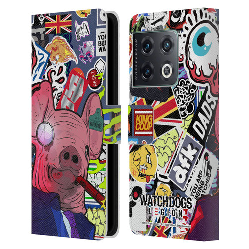Watch Dogs Legion Street Art Winston Stickerbomb Leather Book Wallet Case Cover For OnePlus 10 Pro