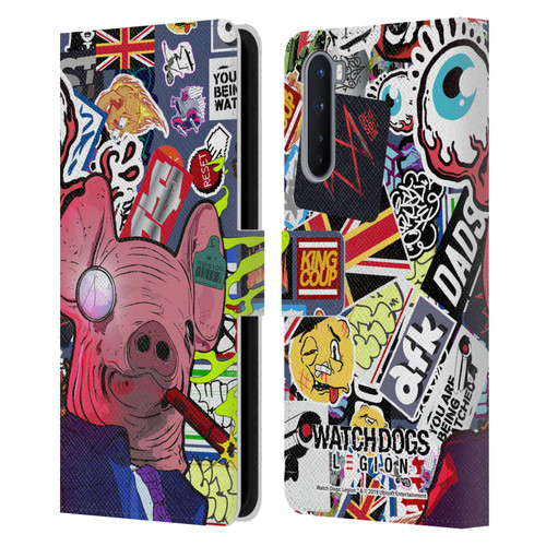 Watch Dogs Legion Street Art Winston Stickerbomb Leather Book Wallet Case Cover For OnePlus Nord 5G