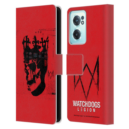 Watch Dogs Legion Street Art Ded Sec Skull Leather Book Wallet Case Cover For OnePlus Nord CE 2 5G