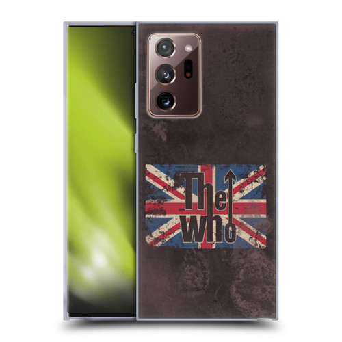 The Who Band Art Union Jack Distressed Look Soft Gel Case for Samsung Galaxy Note20 Ultra / 5G