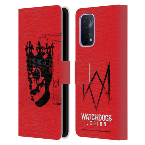 Watch Dogs Legion Street Art Ded Sec Skull Leather Book Wallet Case Cover For OPPO A54 5G