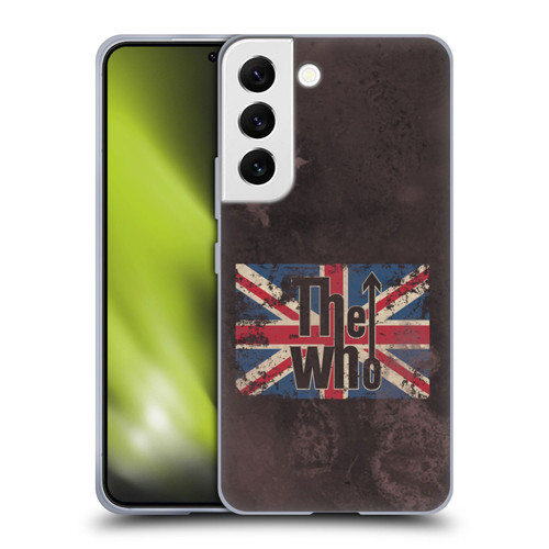 The Who Band Art Union Jack Distressed Look Soft Gel Case for Samsung Galaxy S22 5G