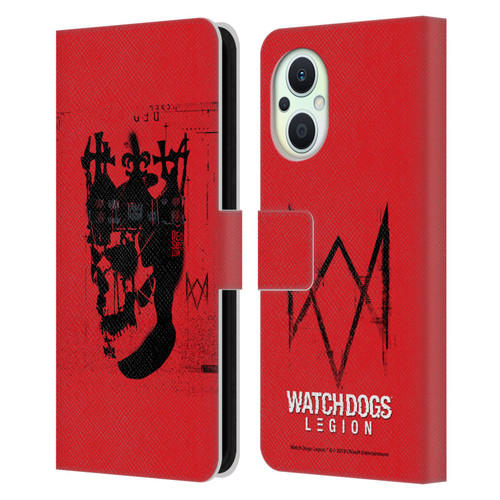Watch Dogs Legion Street Art Ded Sec Skull Leather Book Wallet Case Cover For OPPO Reno8 Lite