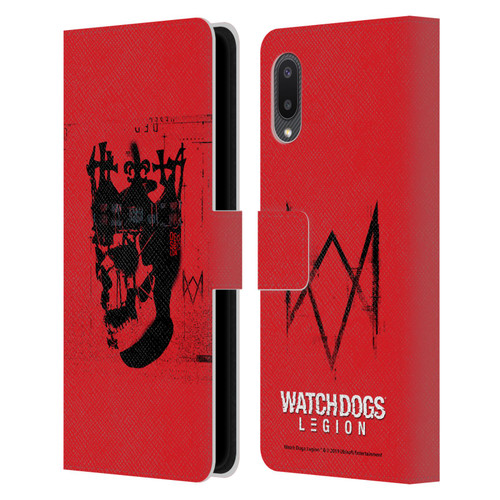 Watch Dogs Legion Street Art Ded Sec Skull Leather Book Wallet Case Cover For Samsung Galaxy A02/M02 (2021)