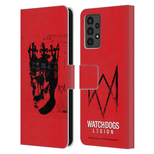 Watch Dogs Legion Street Art Ded Sec Skull Leather Book Wallet Case Cover For Samsung Galaxy A13 (2022)