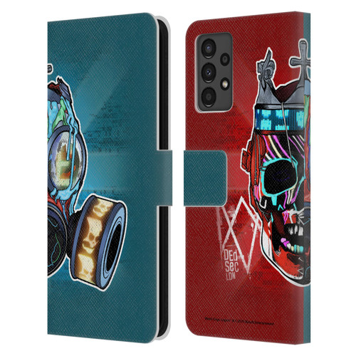 Watch Dogs Legion Street Art Flag Leather Book Wallet Case Cover For Samsung Galaxy A13 (2022)