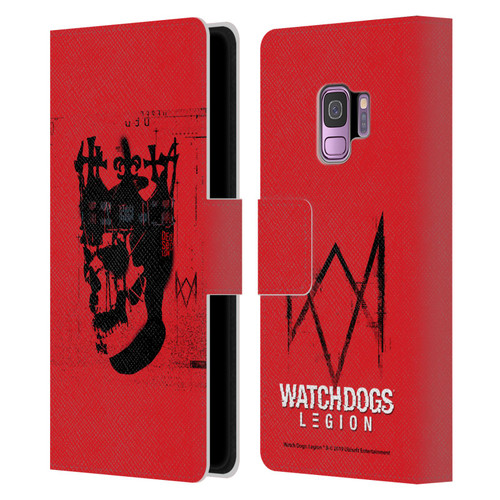 Watch Dogs Legion Street Art Ded Sec Skull Leather Book Wallet Case Cover For Samsung Galaxy S9