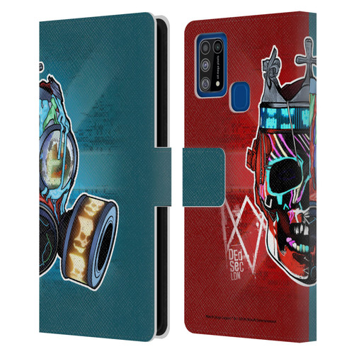 Watch Dogs Legion Street Art Flag Leather Book Wallet Case Cover For Samsung Galaxy M31 (2020)
