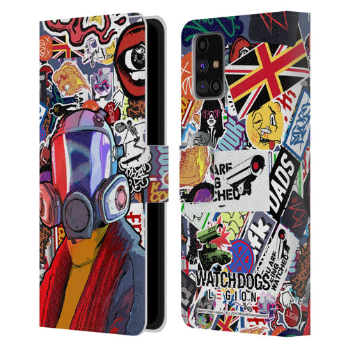 Watch Dogs Legion Street Art Granny Stickerbomb Leather Book Wallet Case Cover For Samsung Galaxy M31s (2020)