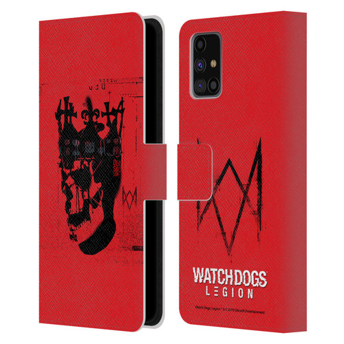 Watch Dogs Legion Street Art Ded Sec Skull Leather Book Wallet Case Cover For Samsung Galaxy M31s (2020)