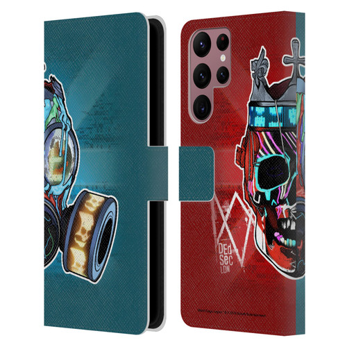 Watch Dogs Legion Street Art Flag Leather Book Wallet Case Cover For Samsung Galaxy S22 Ultra 5G