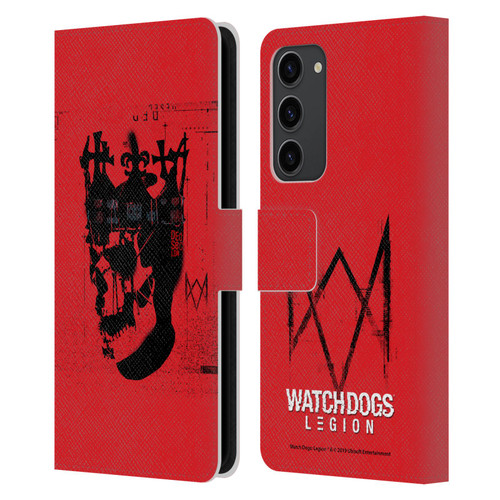 Watch Dogs Legion Street Art Ded Sec Skull Leather Book Wallet Case Cover For Samsung Galaxy S23+ 5G