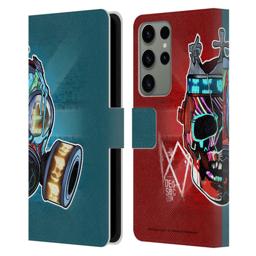 Watch Dogs Legion Street Art Flag Leather Book Wallet Case Cover For Samsung Galaxy S23 Ultra 5G
