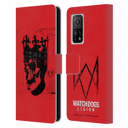 Watch Dogs Legion Street Art Ded Sec Skull Leather Book Wallet Case Cover For Xiaomi Mi 10T 5G