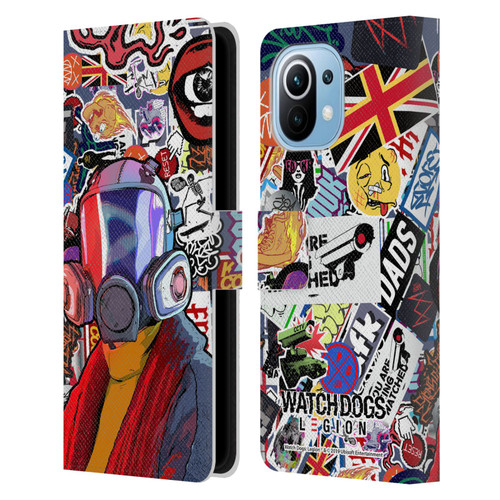 Watch Dogs Legion Street Art Granny Stickerbomb Leather Book Wallet Case Cover For Xiaomi Mi 11