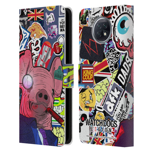 Watch Dogs Legion Street Art Winston Stickerbomb Leather Book Wallet Case Cover For Xiaomi Redmi Note 9T 5G