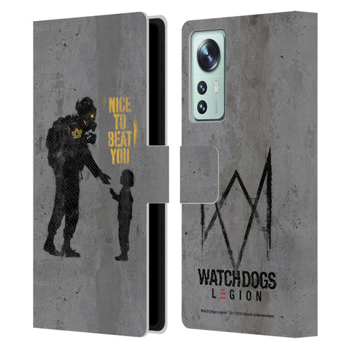 Watch Dogs Legion Street Art Nice To Beat You Leather Book Wallet Case Cover For Xiaomi 12