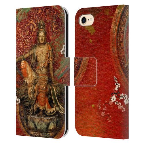 Duirwaigh God Quan Yin Leather Book Wallet Case Cover For Apple iPhone 7 / 8 / SE 2020 & 2022