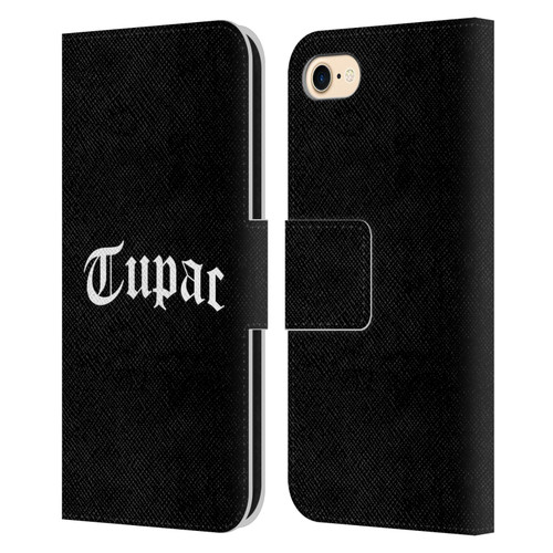 Tupac Shakur Logos Old English 2 Leather Book Wallet Case Cover For Apple iPhone 7 / 8 / SE 2020 & 2022