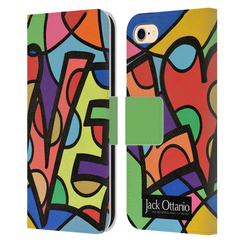 Jack Ottanio Art I Love The Love Leather Book Wallet Case Cover For Apple iPhone 7 / 8 / SE 2020 & 2022