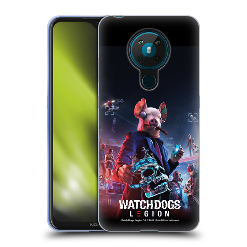 Watch Dogs Legion Artworks Winston Skull Soft Gel Case for Nokia 5.3