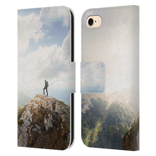 Patrik Lovrin Wanderlust Mountain Wanderer Leather Book Wallet Case Cover For Apple iPhone 7 / 8 / SE 2020 & 2022
