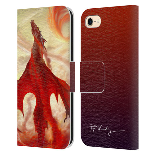 Piya Wannachaiwong Dragons Of Fire Mighty Leather Book Wallet Case Cover For Apple iPhone 7 / 8 / SE 2020 & 2022